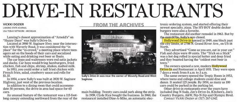 Hollywood Drive-In (Tonys Lounge) - Nov 2017 Article (newer photo)